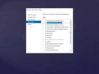 Installing windows server 2012 & active directory domain services role ...