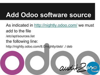Install odoo v8 the easiest way on ubuntu debian | PPTX
