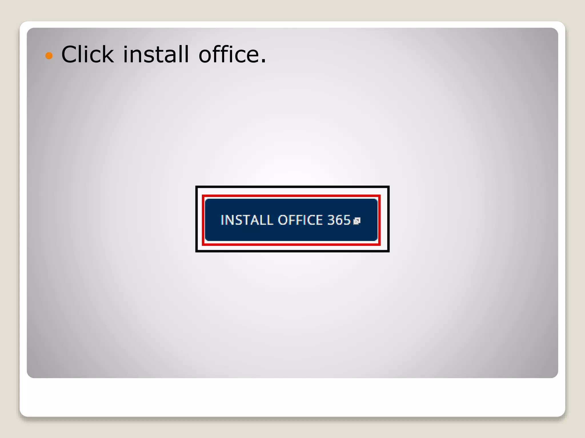 Click install office.