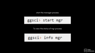 start the manager process
To view the status of mgr process
 