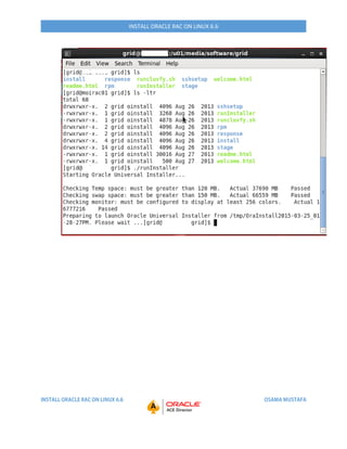 INSTALL ORACLE RAC ON LINUX 6.6
 
