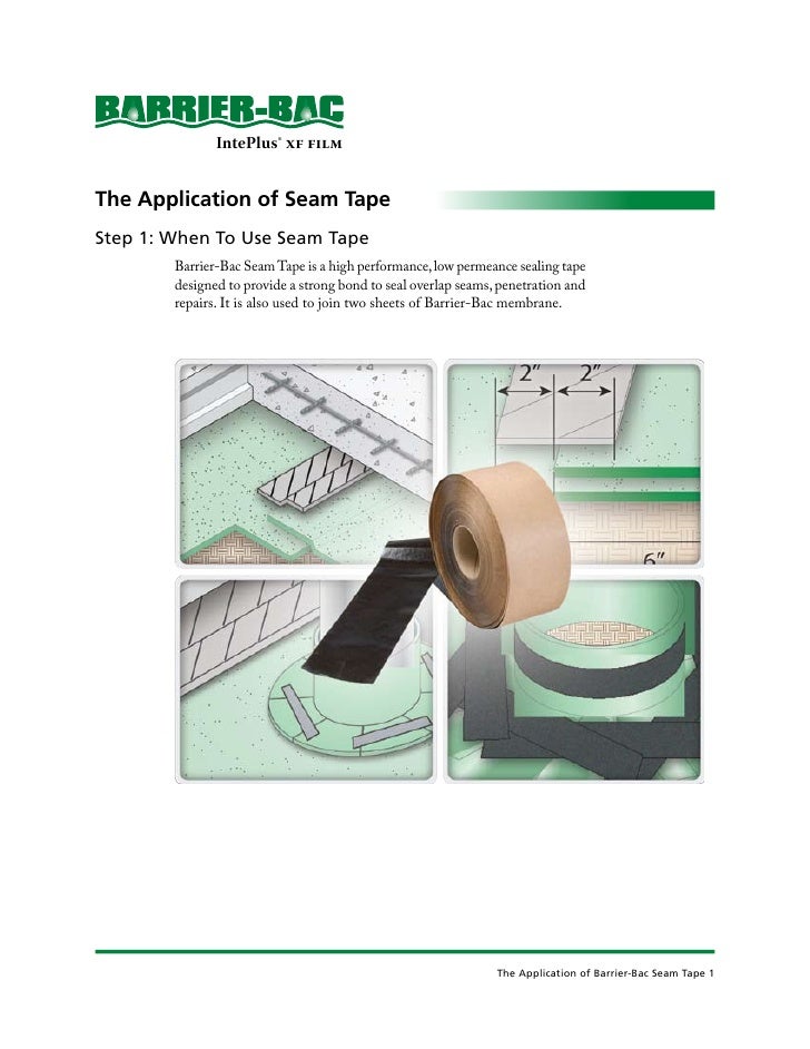 Barrier Bac Seam Tape Installation