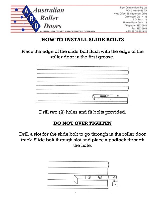 How to Install Slide Bolts