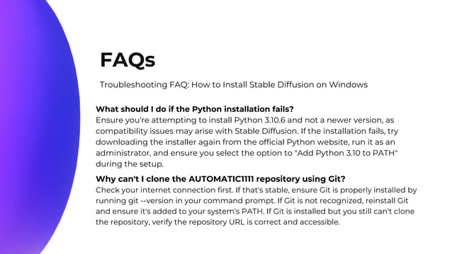 Install Stable Diffusion in windows machine | PPT