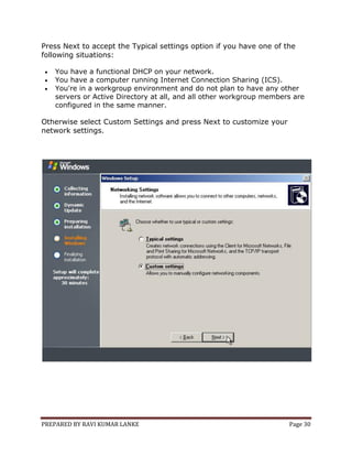 Install windows server 2003 | PDF