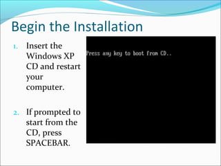 Install window xp | PPT