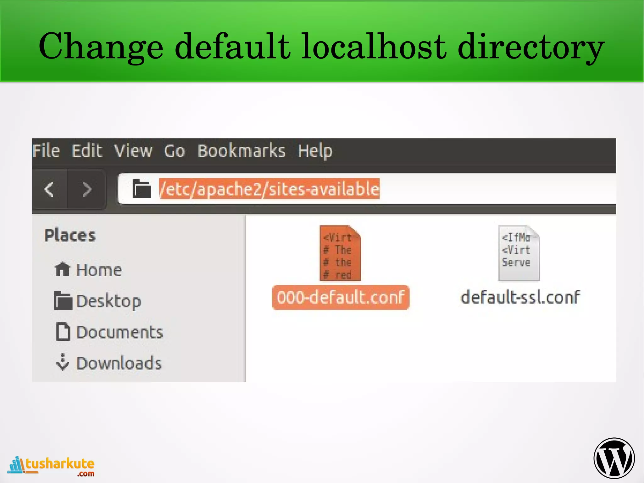 Change default localhost directory
 