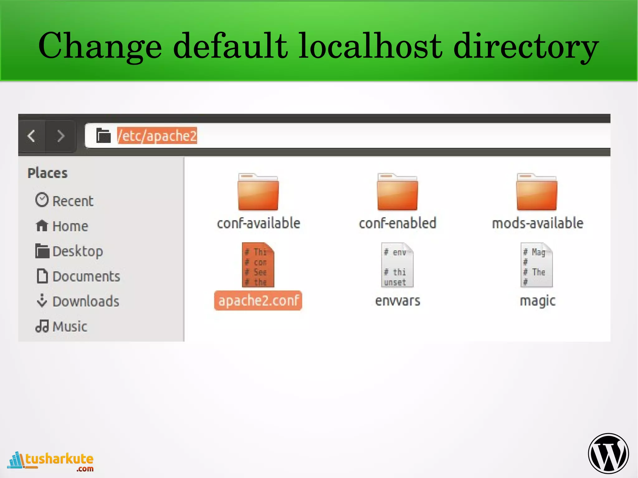 Change default localhost directory
 