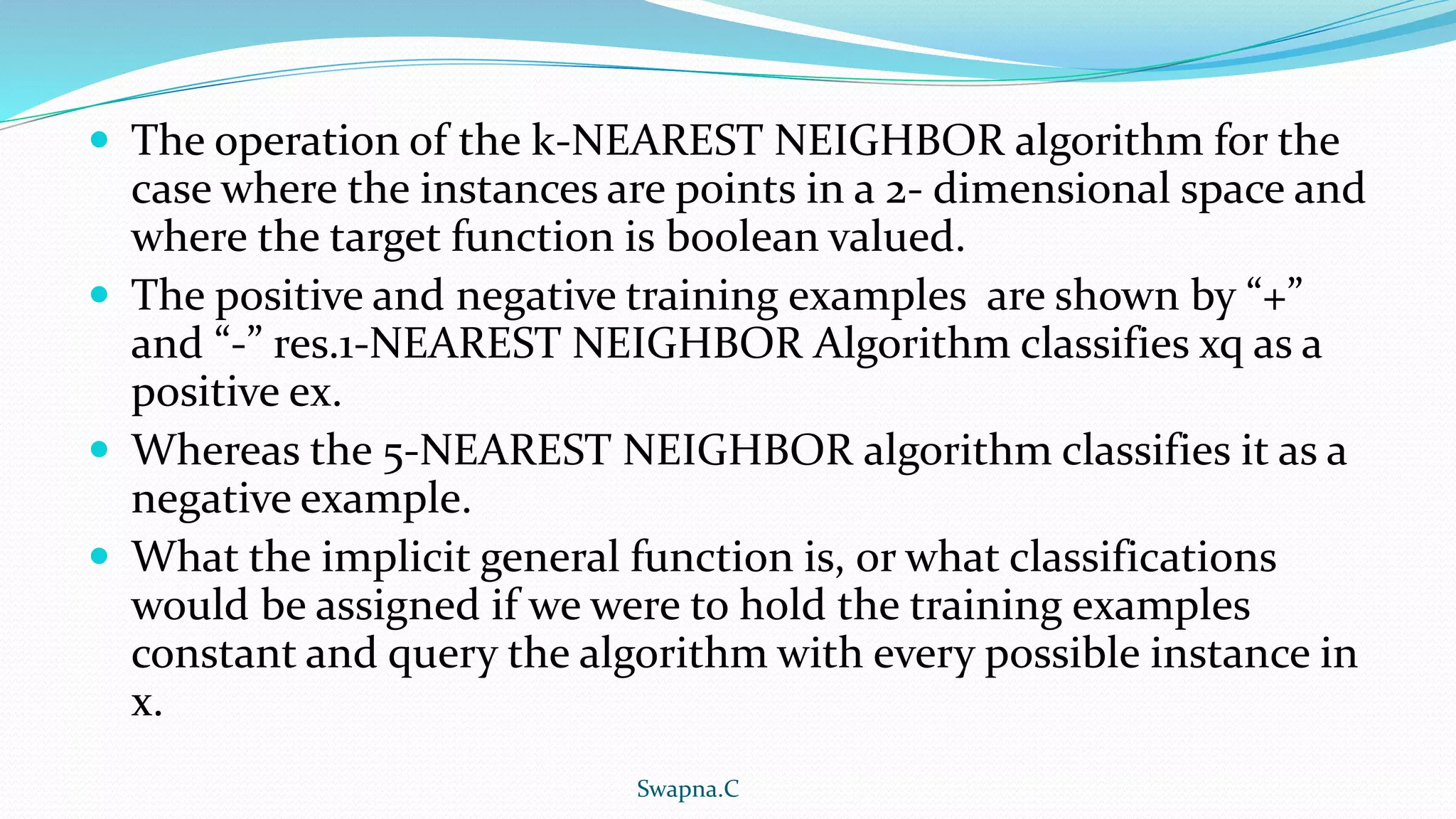 Instance based learning | PPTX