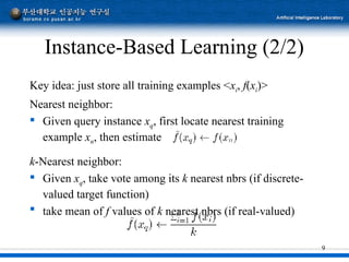 Instance based learning - Machine Learning | PPT