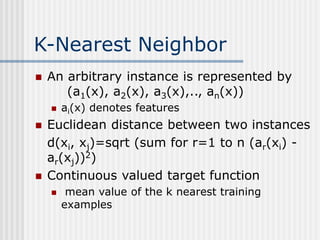 instance bases k nearest neighbor algorithm.ppt