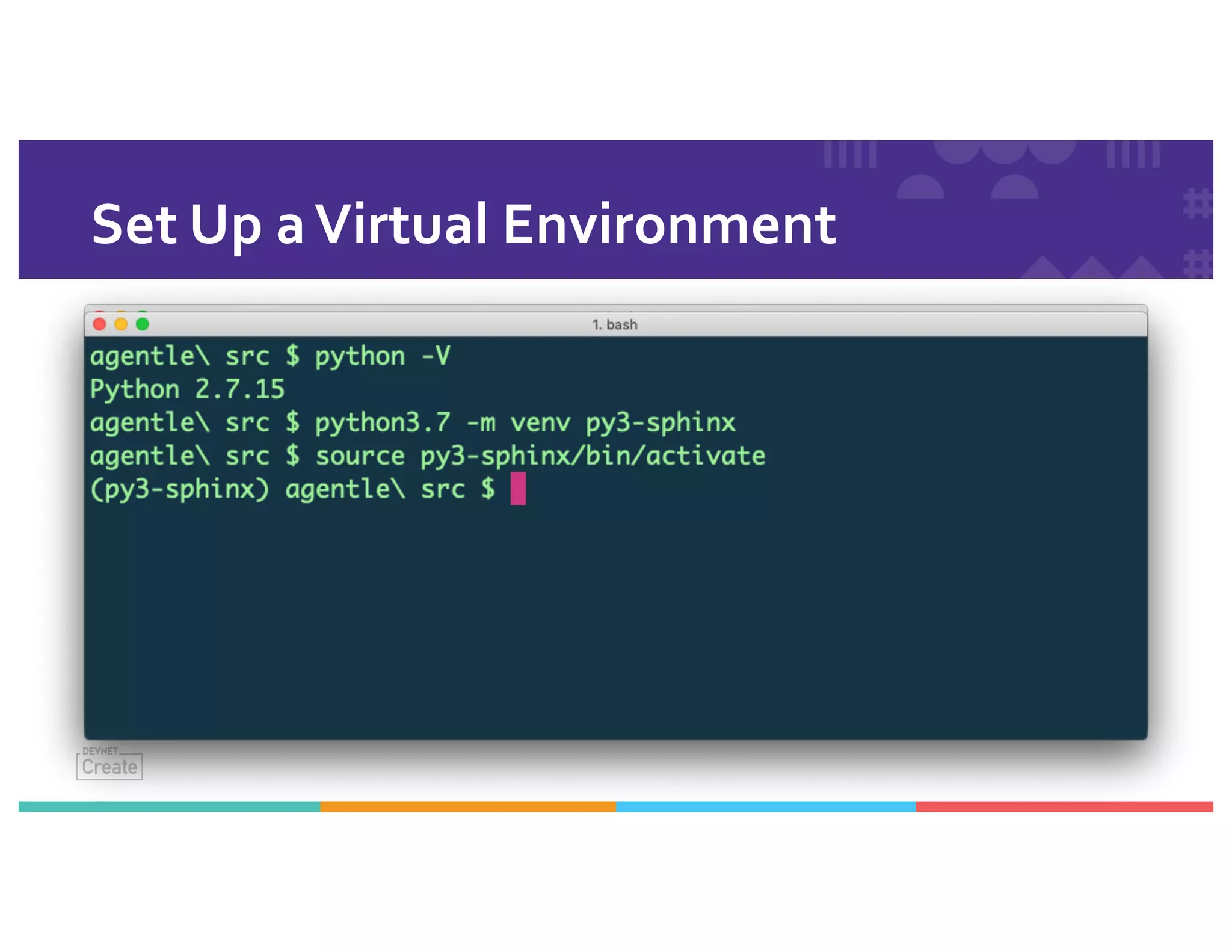 Set Up aVirtual Environment
 