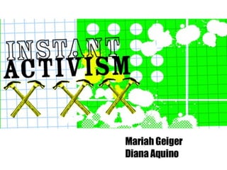 Mariah “MacGeiger” Geiger’s slides Mariah Geiger Diana Aquino 