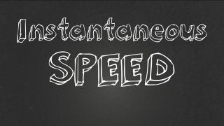 Instantaneous
SPEED
 