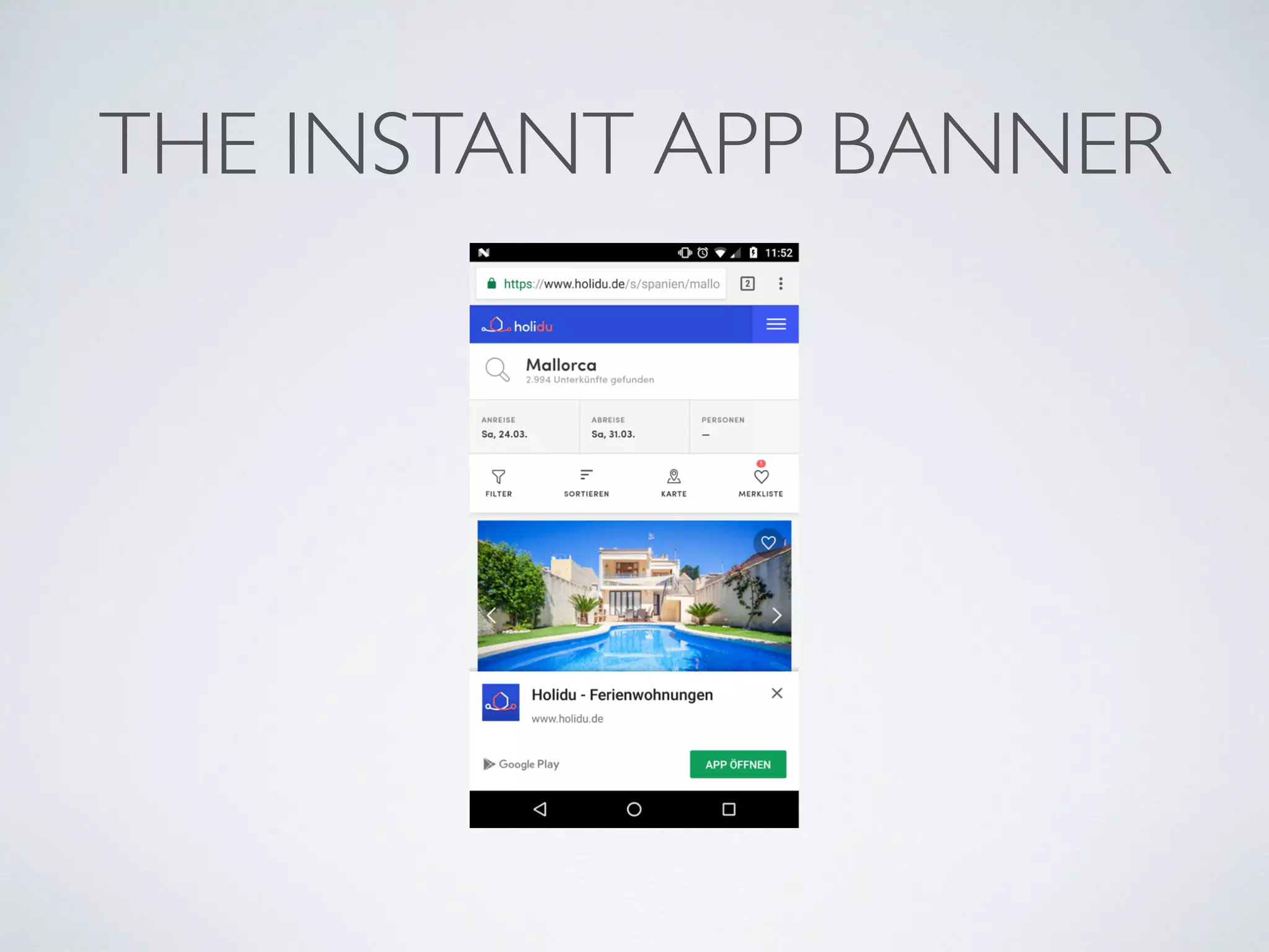 THE INSTANT APP BANNER
 