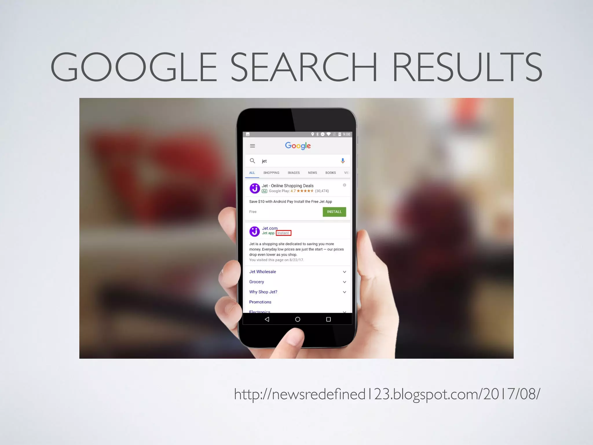 GOOGLE SEARCH RESULTS
http://newsredeﬁned123.blogspot.com/2017/08/
 