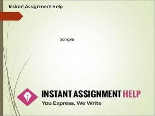 Instant Assignment Help
Sample
 