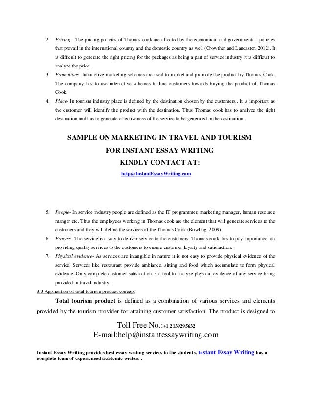 travel and tourism essay