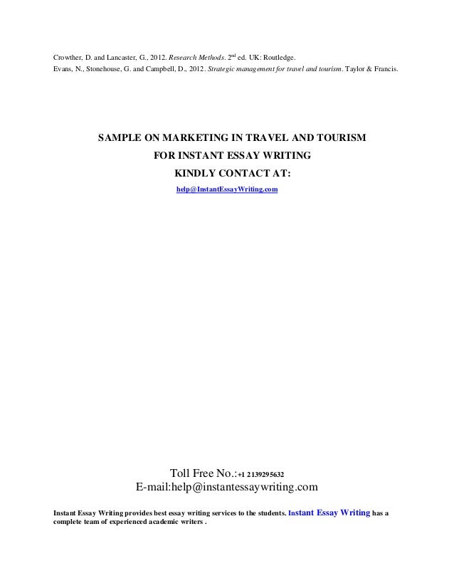 travel and tourism essay