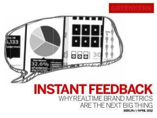INSTANT FEEDBACK
WHY REALTIME BRAND METRICS
ARE THE NEXT BIG THING

BERLIN // APRIL 2012

 