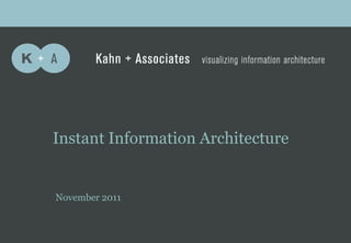 A         b           c



    Instant Information Architecture


    November 2011
 
