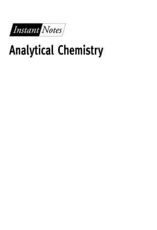Instant notes analytical-chemistry | PDF