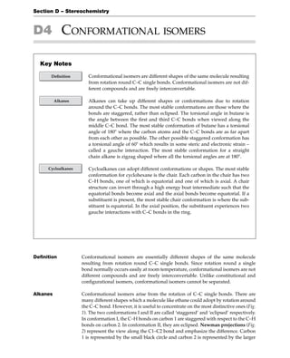 Instant Notes of Organic Chemistry for B.Sc