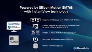 InstantView Technology for driverless docking station