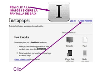 FEM CLIC A LA IMATGE I S'OBRE LA PANTALLA DE BAIX Clic 