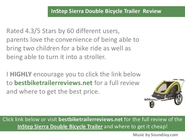 instep sierra double bike trailer