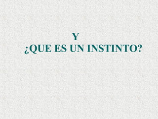 Y ¿QUE ES UN INSTINTO? 