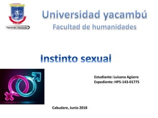 Estudiante: Luisana Agüero
Expediente: HPS-143-01775
Cabudare, Junio 2018
 