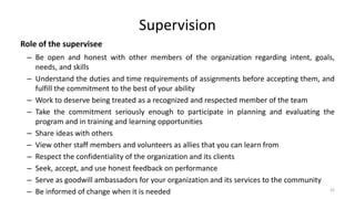 Introduction Supervision institiutional supervission handout pptx | PPTX