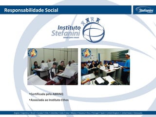 Responsabilidade Social Certificada pela ABRINQ Associada ao Instituto Ethos 