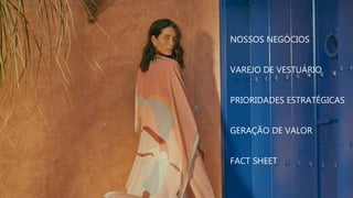 Lojas Renner S.A.Setembro 2019
NOSSOS NEGÓCIOS
VAREJO DE VESTUÁRIO
PRIORIDADES ESTRATÉGICAS
GERAÇÃO DE VALOR
FACT SHEET
 