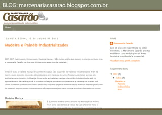 BLOG: marcenariacasarao.blogspot.com.br
 