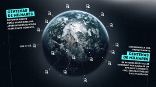 CENTENAs
DE MILHARES
de pessoas estão quasedormindo por causa de um
ppt que é cansativo,feio, sem objetividade
e mal planejado.
de power points
estão sendo criados,
apresentados ou lidos
nesse exato momento.
CENTENAs
DE MILHARES
isso significa que,
provavelmente,
ESSE É VOCÊ.
 