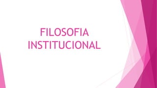 FILOSOFIA
INSTITUCIONAL
 