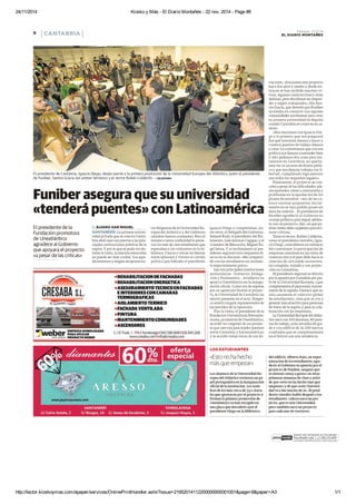 24/11/2014 Kiosko y Más - El Diario Montañés - 22 nov. 2014 - Page #8 
http://lector.kioskoymas.com/epaper/services/OnlinePrintHandler.ashx?issue=21952014112200000000001001&page=8&paper=A3 1/1 
