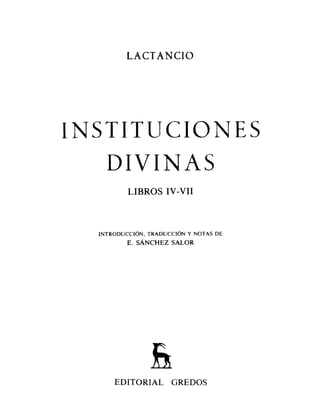 Instituciones divinas libro VII - Lactancio - seis mil años