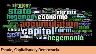 Estado, Capitalismo y Democracia.