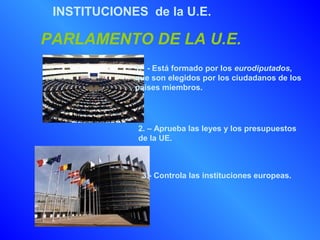 Instituciones de la Unión Europea | PPT