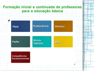 Formação inicial e continuada de professores para a educação básica  