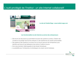 Institut Sage - Réseau social pour les entrepreneurs