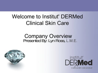 Welcome to Institut' DERMed  Clinical Skin Care  Company Overview ,[object Object]