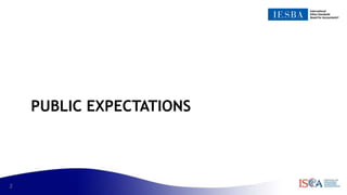 2
PUBLIC EXPECTATIONS
 