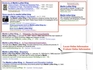 Locate Online Information
Evaluate Online Information
 