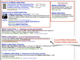 Locate Online Information
Evaluate Online Information
 