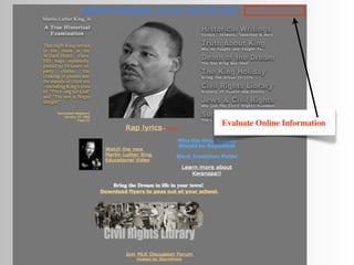 Evaluate Online Information
 