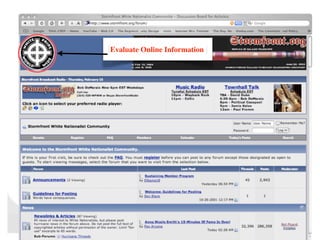 Evaluate Online Information
 